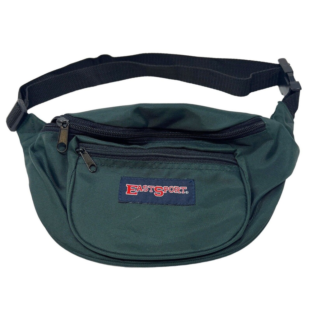 EastSport Green Black Zipper Fanny Pack Waist‎ Pack Adjustable Strap